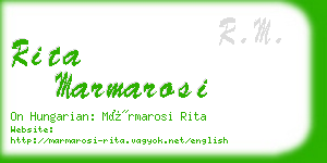 rita marmarosi business card